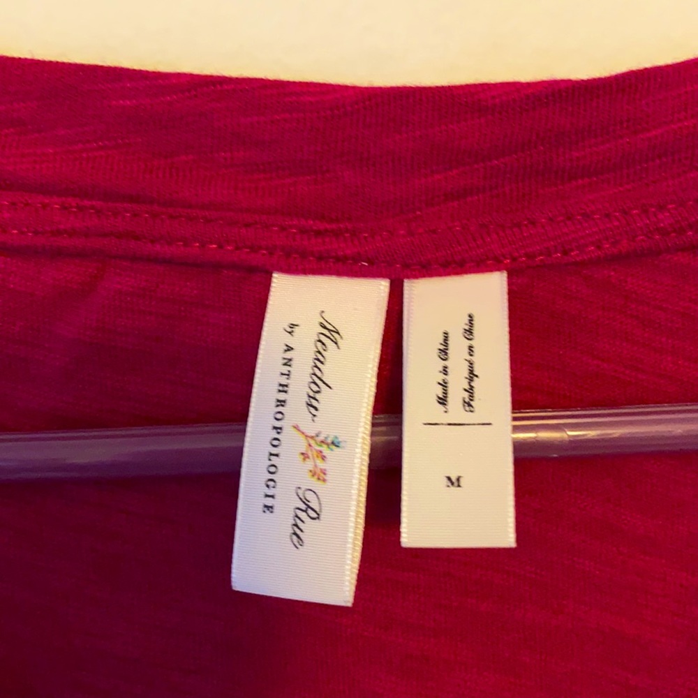 Anthropologie bell sleeved cotton shirt size M - Picture 2 of 4